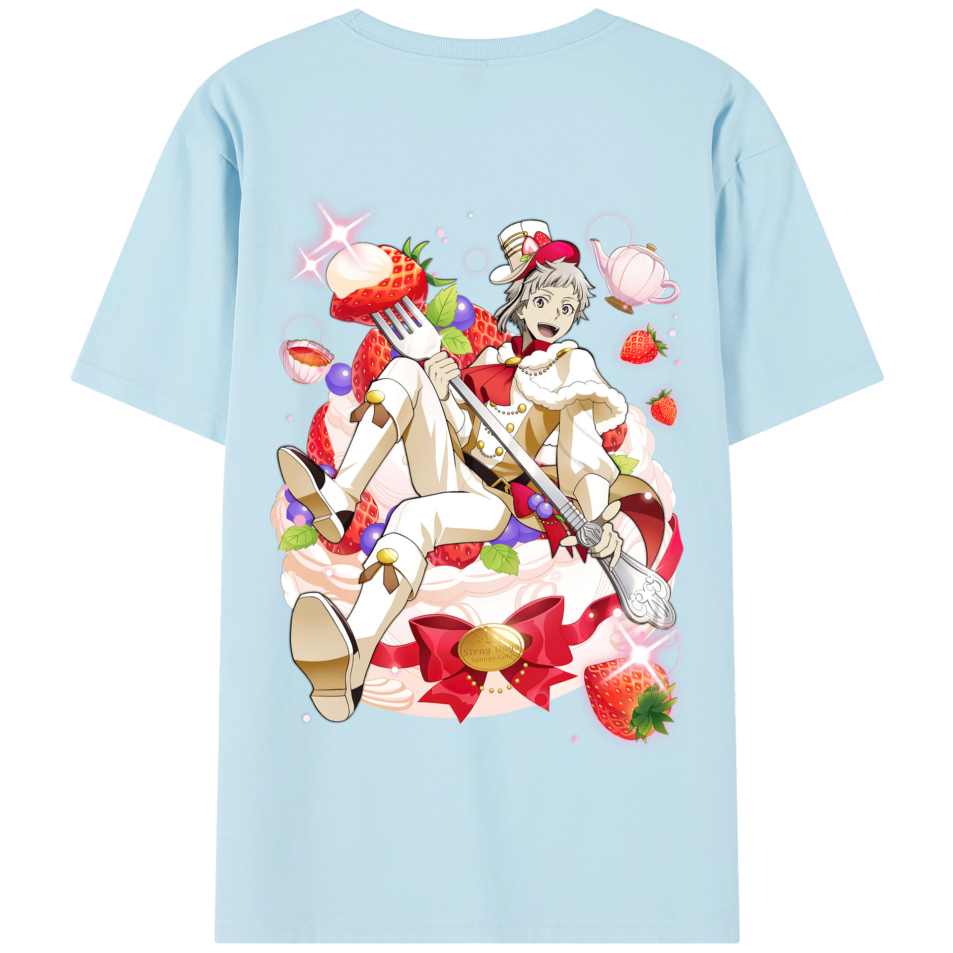 （画像用） 文豪ストレイドッグス Bungo Stray Dogs 綿100％半袖Tシャツ（背面プリント）